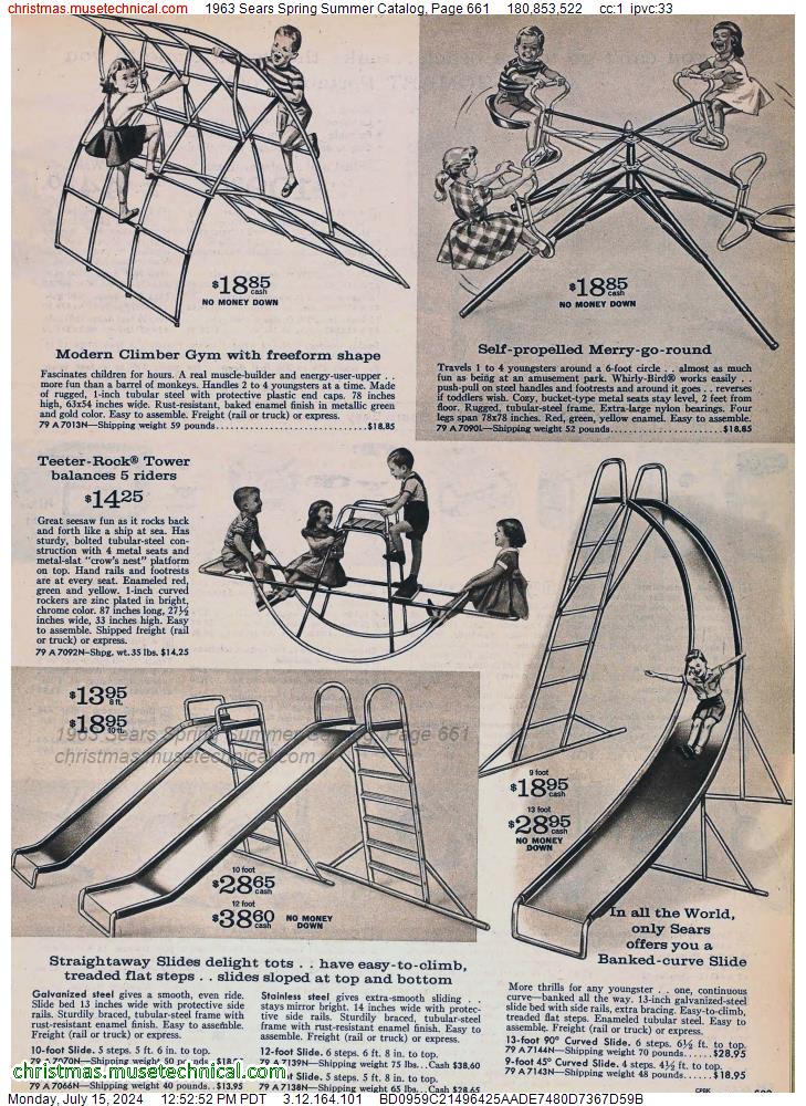 1963 Sears Spring Summer Catalog, Page 661