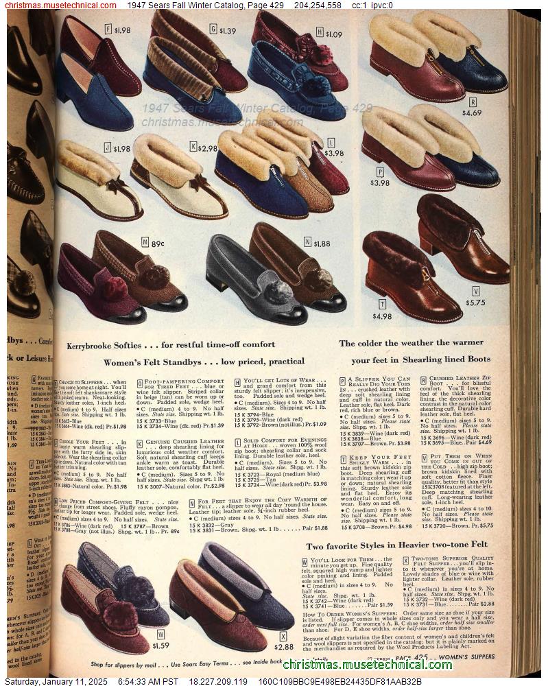 1947 Sears Fall Winter Catalog, Page 429