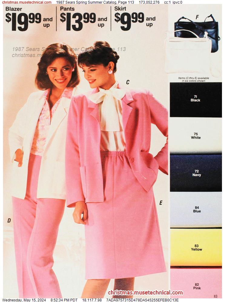 1987 Sears Spring Summer Catalog, Page 113