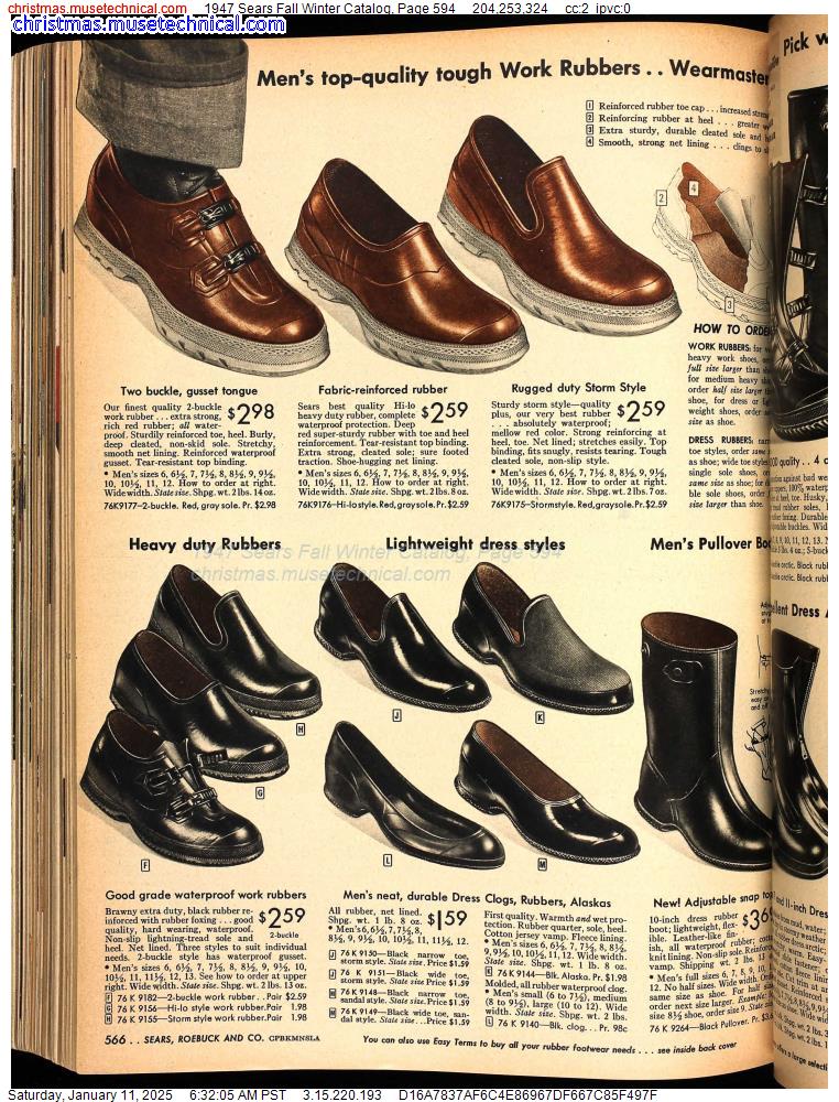 1947 Sears Fall Winter Catalog, Page 594