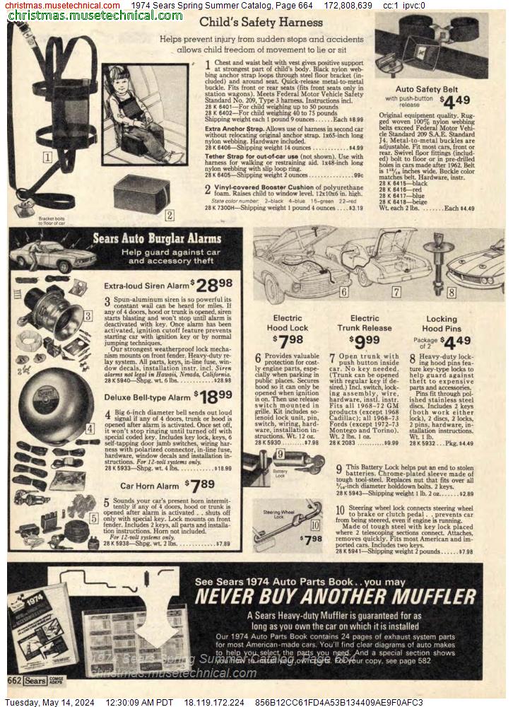 1974 Sears Spring Summer Catalog, Page 664