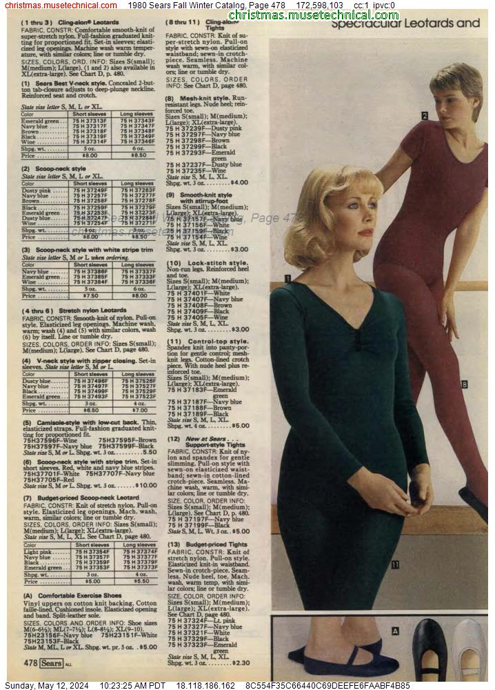 1980 Sears Fall Winter Catalog, Page 478