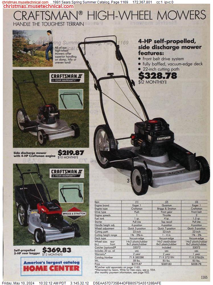 1991 Sears Spring Summer Catalog, Page 1169