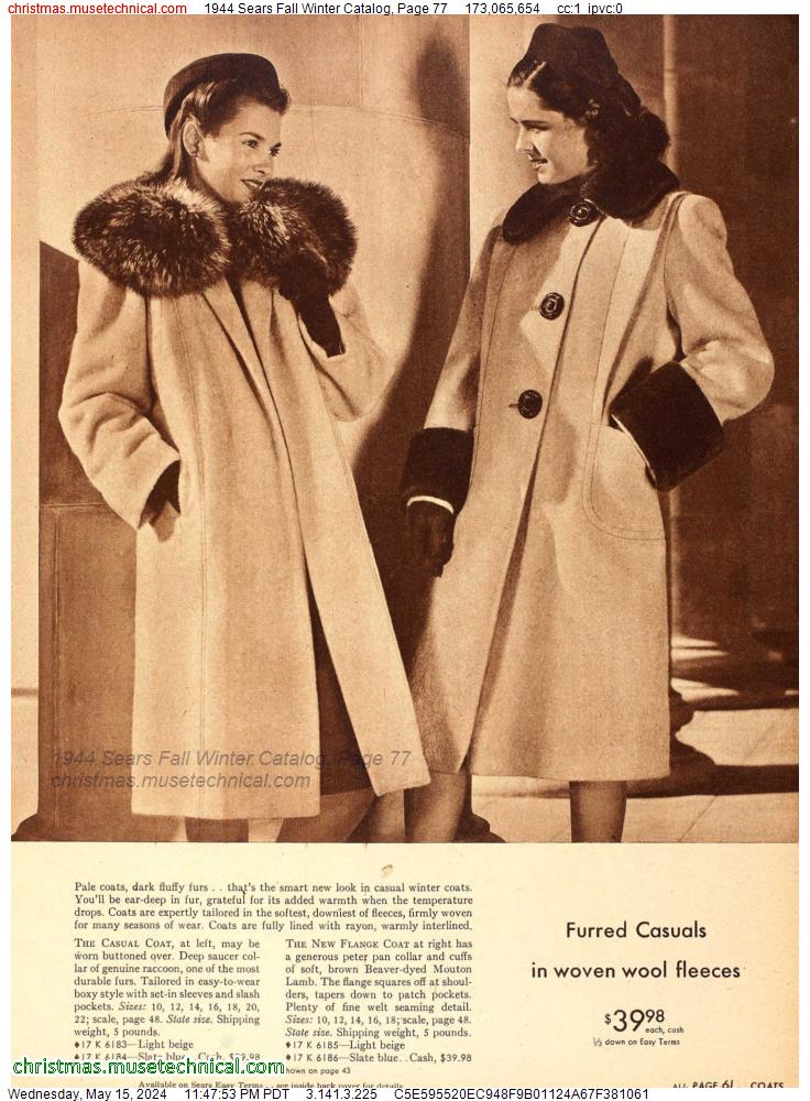 1944 Sears Fall Winter Catalog, Page 77