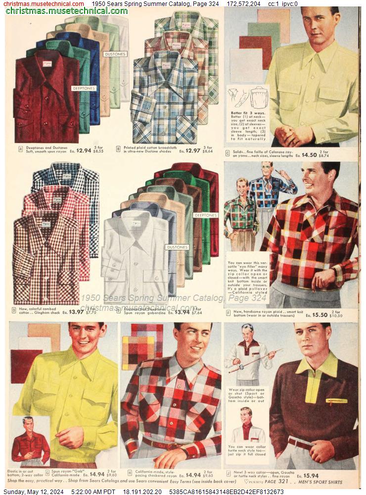 1950 Sears Spring Summer Catalog, Page 324