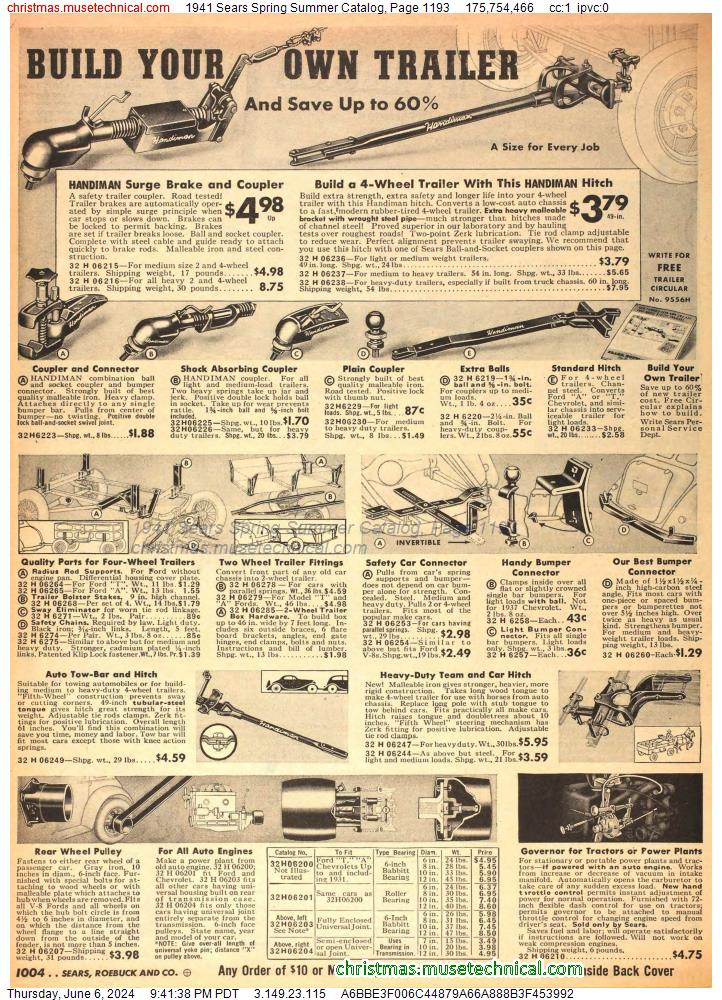 1941 Sears Spring Summer Catalog, Page 1193