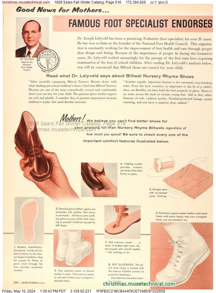 1956 Sears Fall Winter Catalog, Page 516