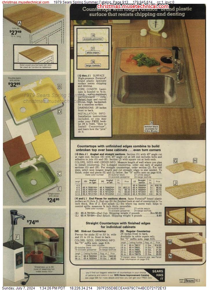 1979 Sears Spring Summer Catalog, Page 913