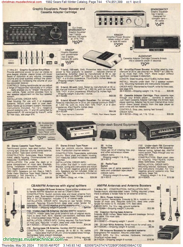 1982 Sears Fall Winter Catalog, Page 744