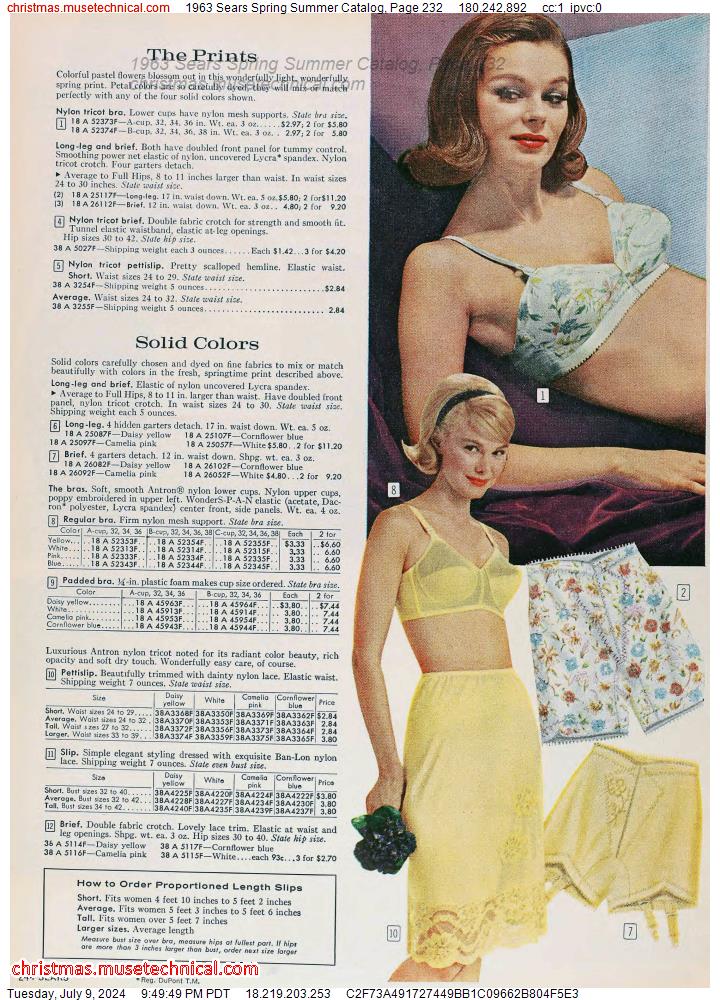 1963 Sears Spring Summer Catalog, Page 232