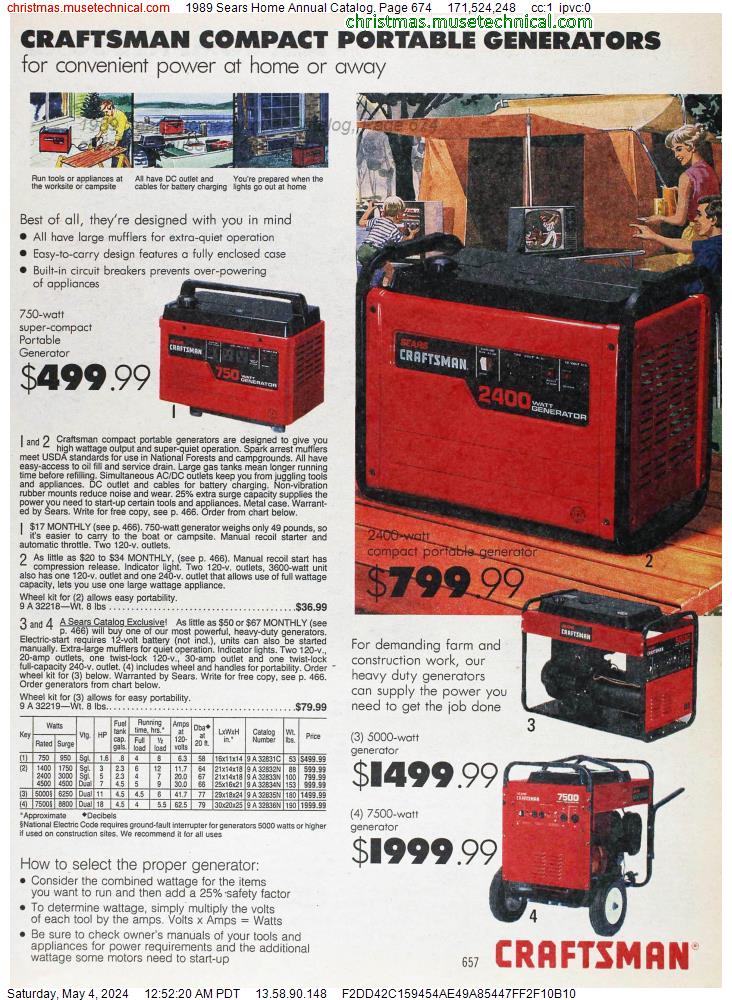 1989 Sears Home Annual Catalog, Page 674