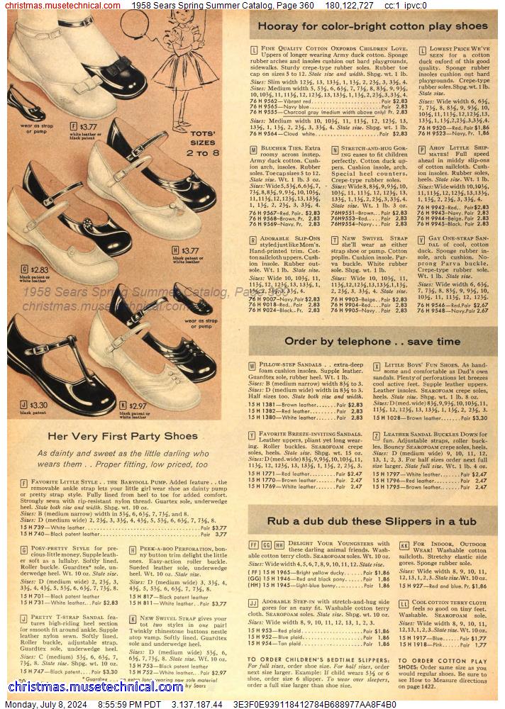 1958 Sears Spring Summer Catalog, Page 360