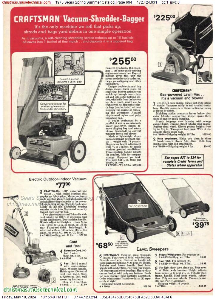 1975 Sears Spring Summer Catalog, Page 694