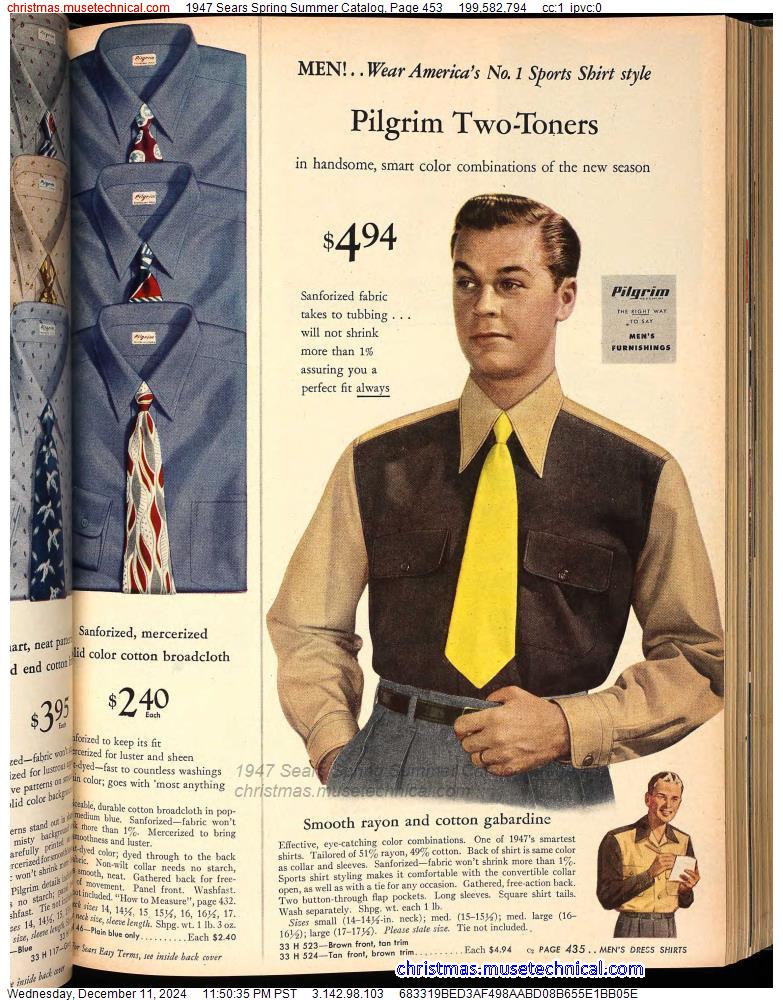 1947 Sears Spring Summer Catalog, Page 453