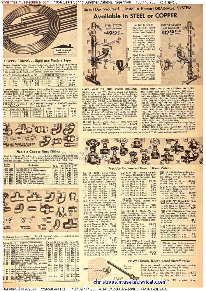1956 Sears Spring Summer Catalog, Page 1140