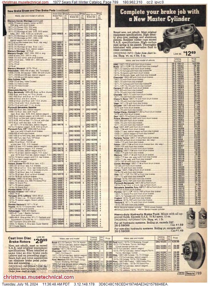 1977 Sears Fall Winter Catalog, Page 789