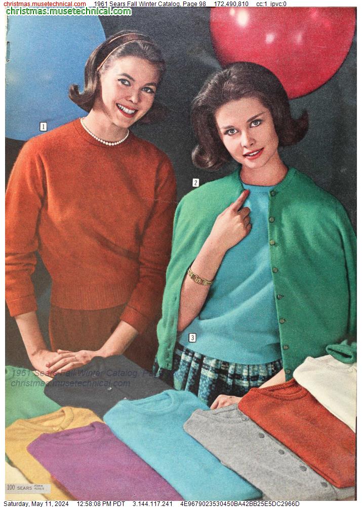 1961 Sears Fall Winter Catalog, Page 98
