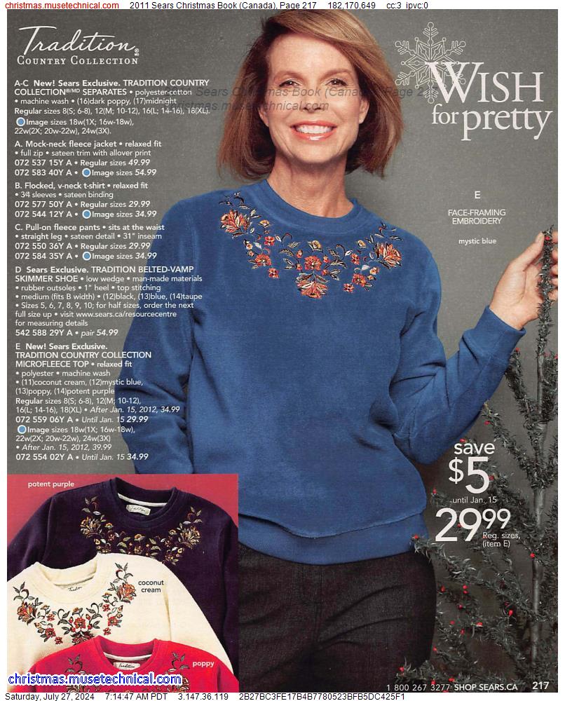 2011 Sears Christmas Book (Canada), Page 217