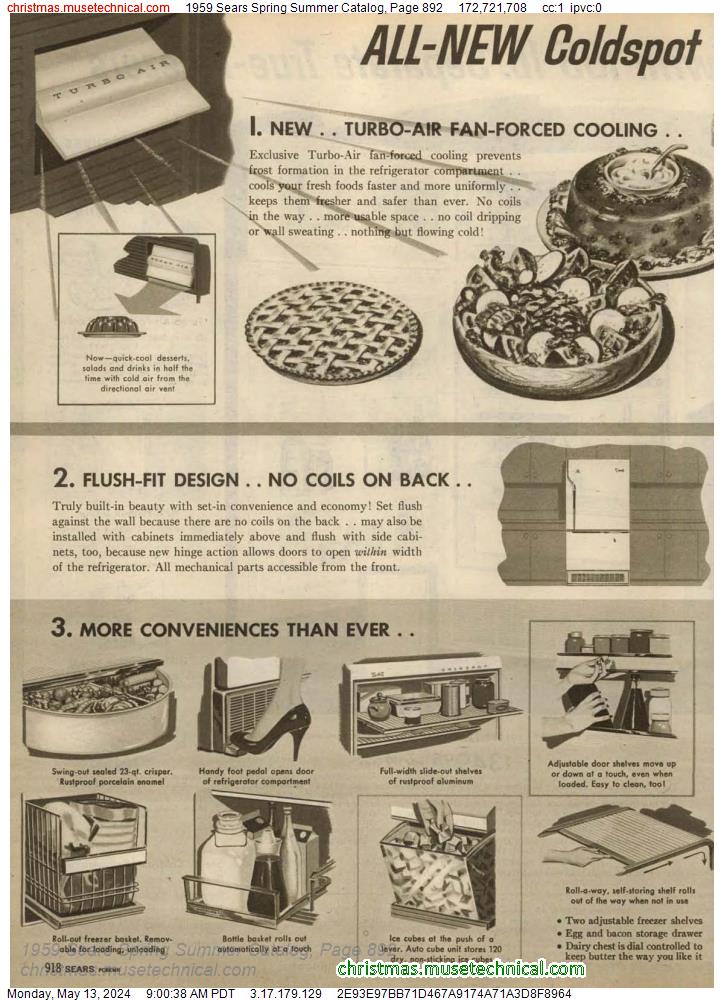 1959 Sears Spring Summer Catalog, Page 892