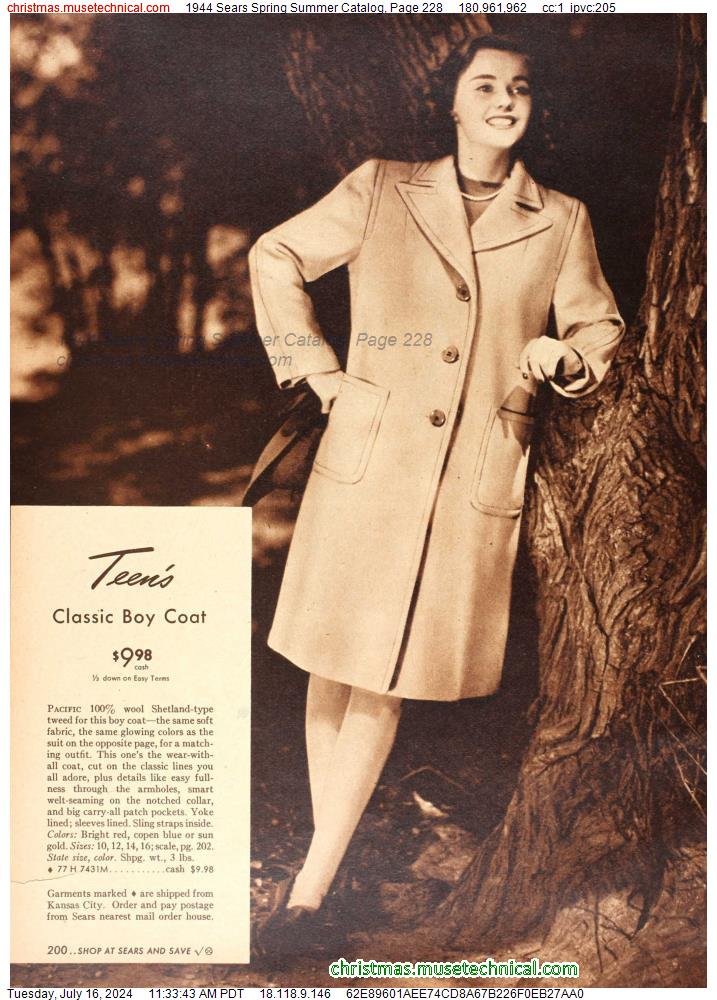 1944 Sears Spring Summer Catalog, Page 228