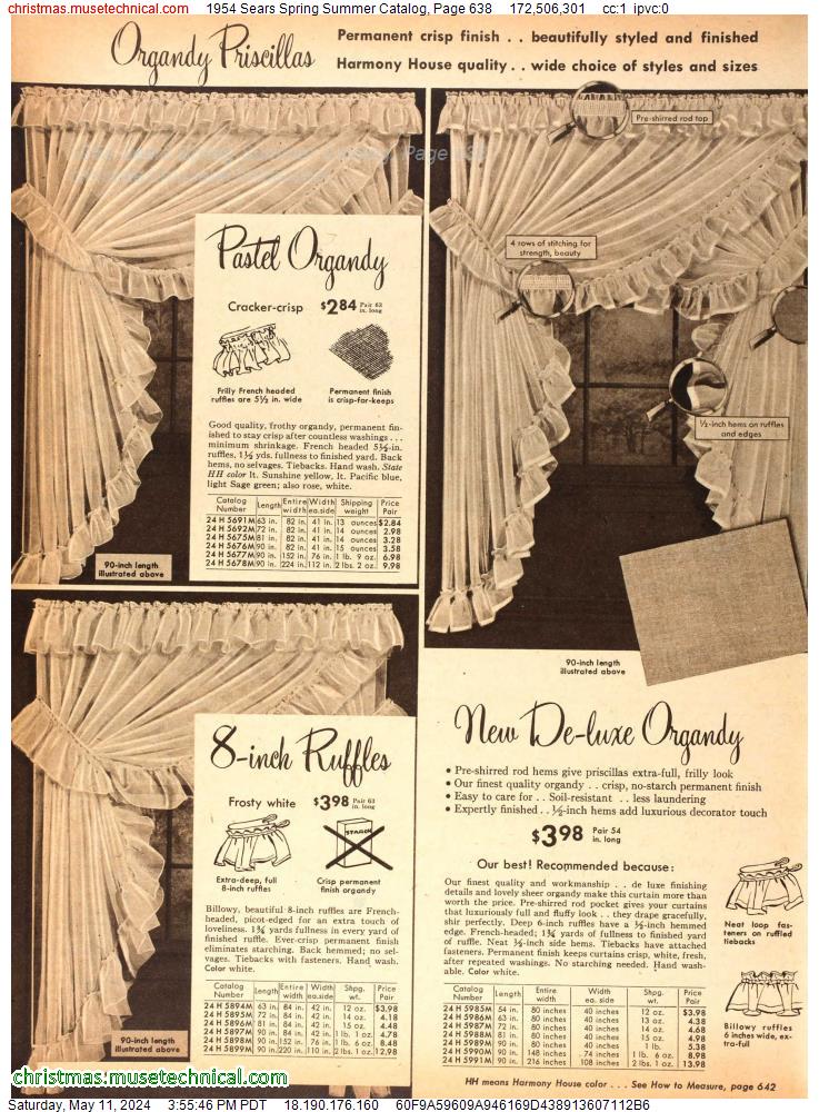 1954 Sears Spring Summer Catalog, Page 638