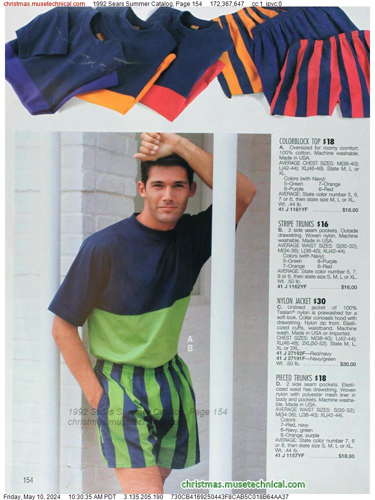 1992 Sears Summer Catalog, Page 154 - Catalogs & Wishbooks
