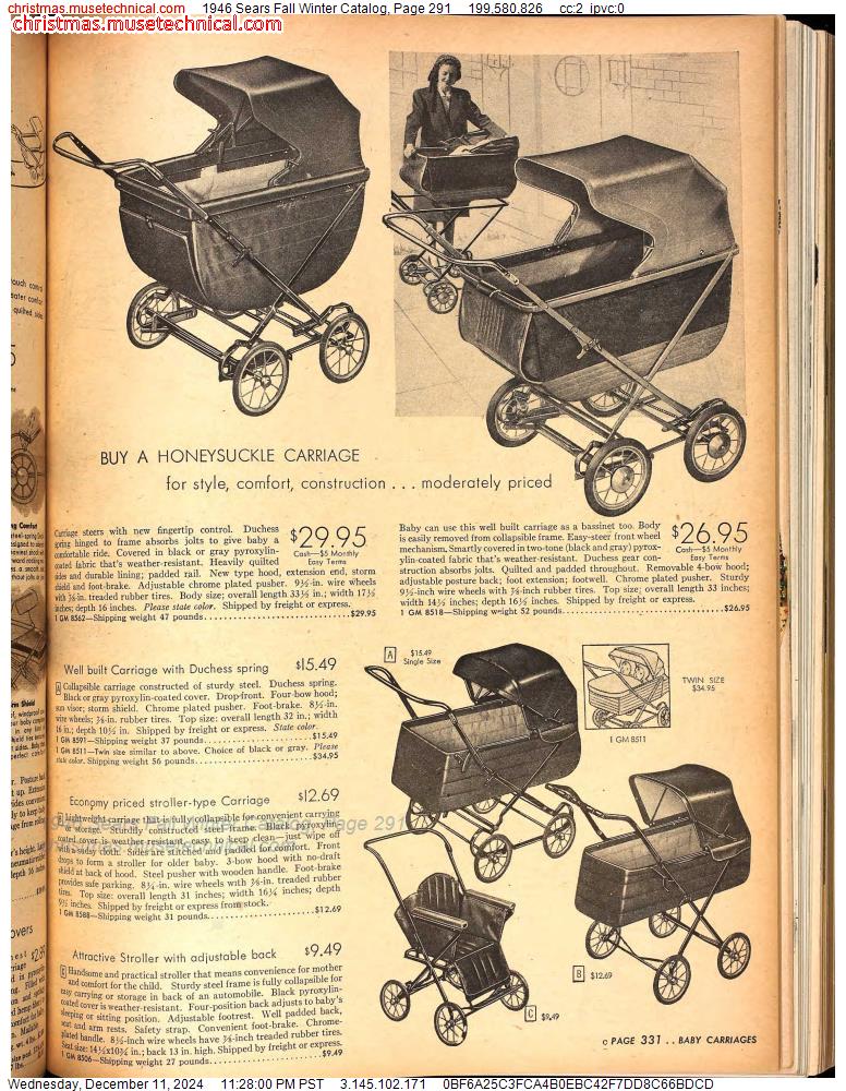 1946 Sears Fall Winter Catalog, Page 291