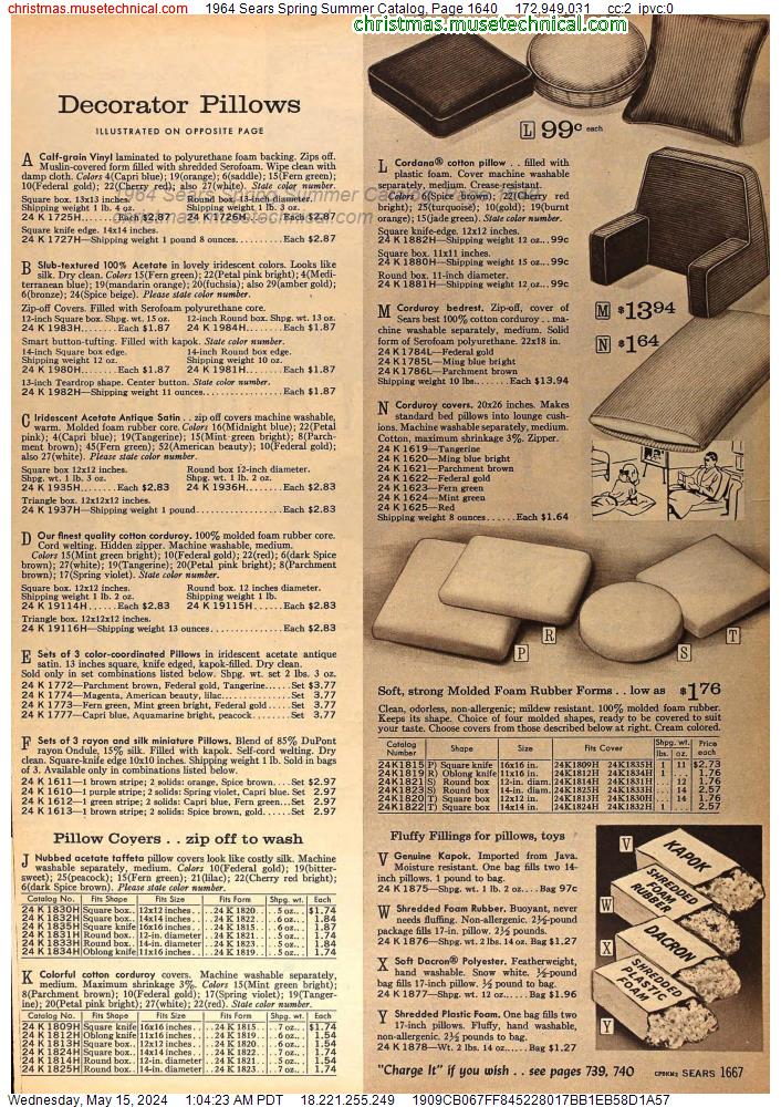 1964 Sears Spring Summer Catalog, Page 1640