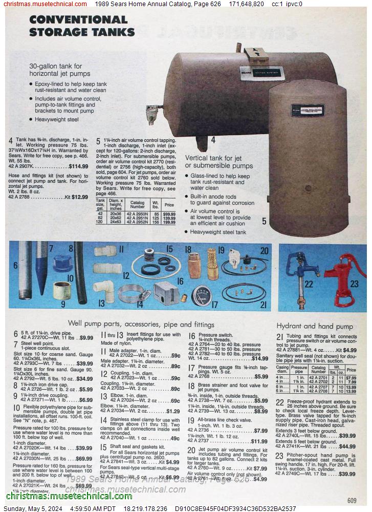 1989 Sears Home Annual Catalog, Page 626