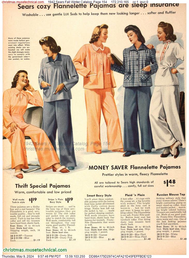 1942 Sears Fall Winter Catalog, Page 154