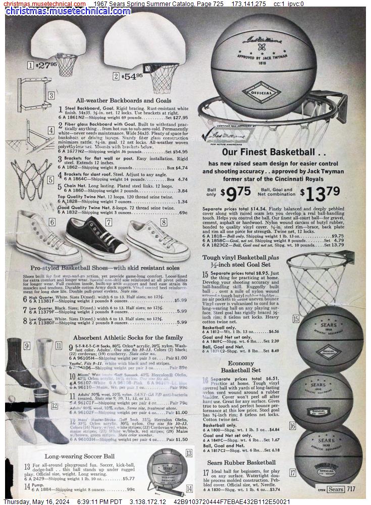 1967 Sears Spring Summer Catalog, Page 725