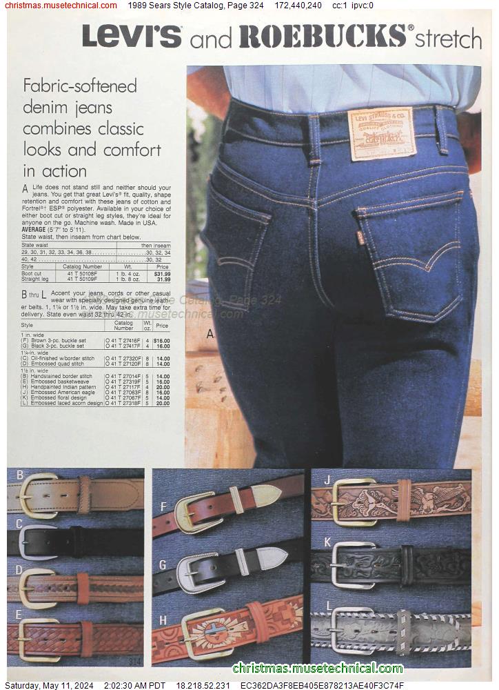 1989 Sears Style Catalog, Page 324
