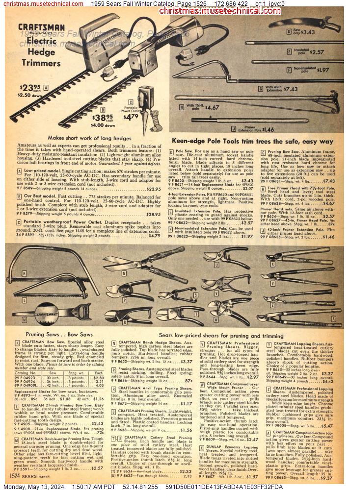 1959 Sears Fall Winter Catalog, Page 1526