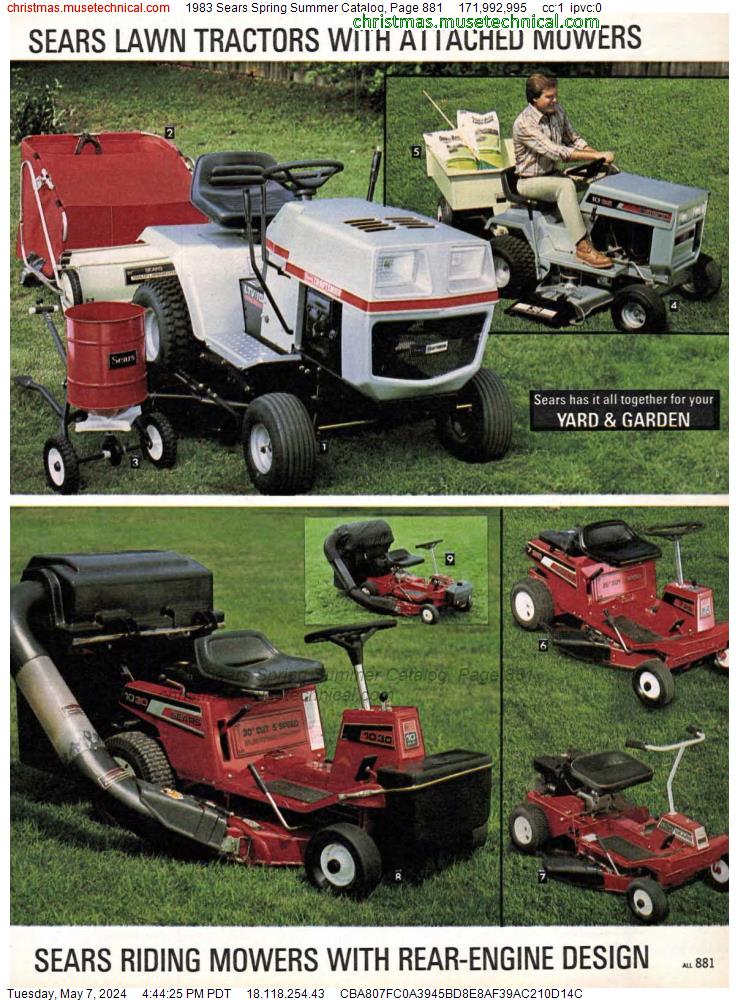 1983 Sears Spring Summer Catalog, Page 881