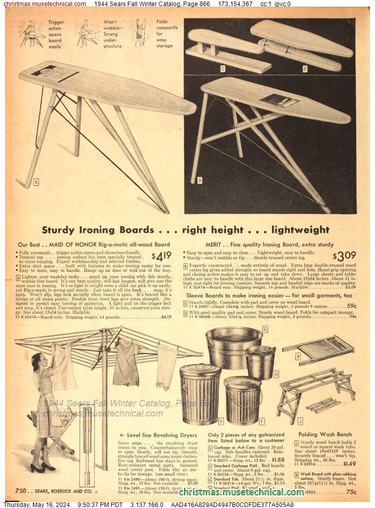 1944 Sears Fall Winter Catalog, Page 866
