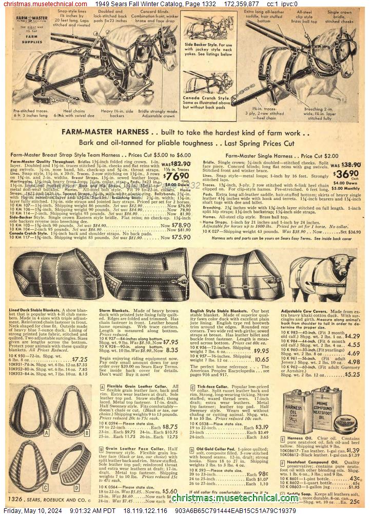 1949 Sears Fall Winter Catalog, Page 1332