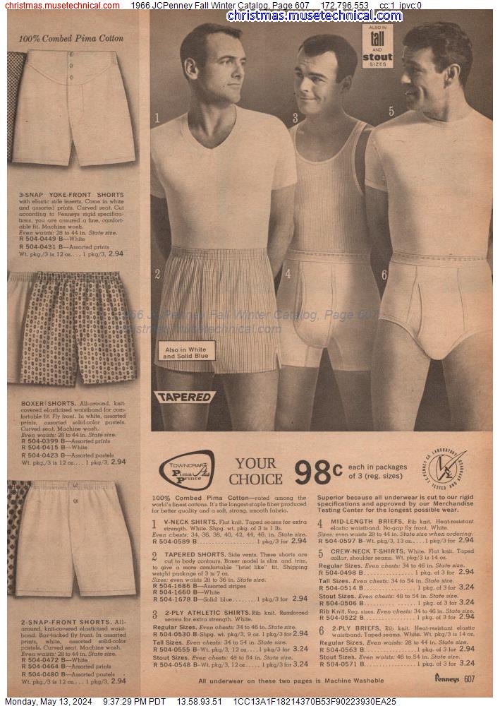 1966 JCPenney Fall Winter Catalog, Page 607