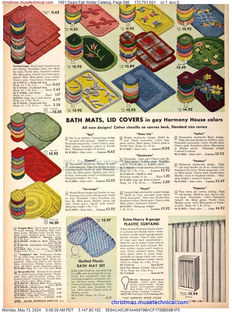 1951 Sears Fall Winter Catalog, Page 596