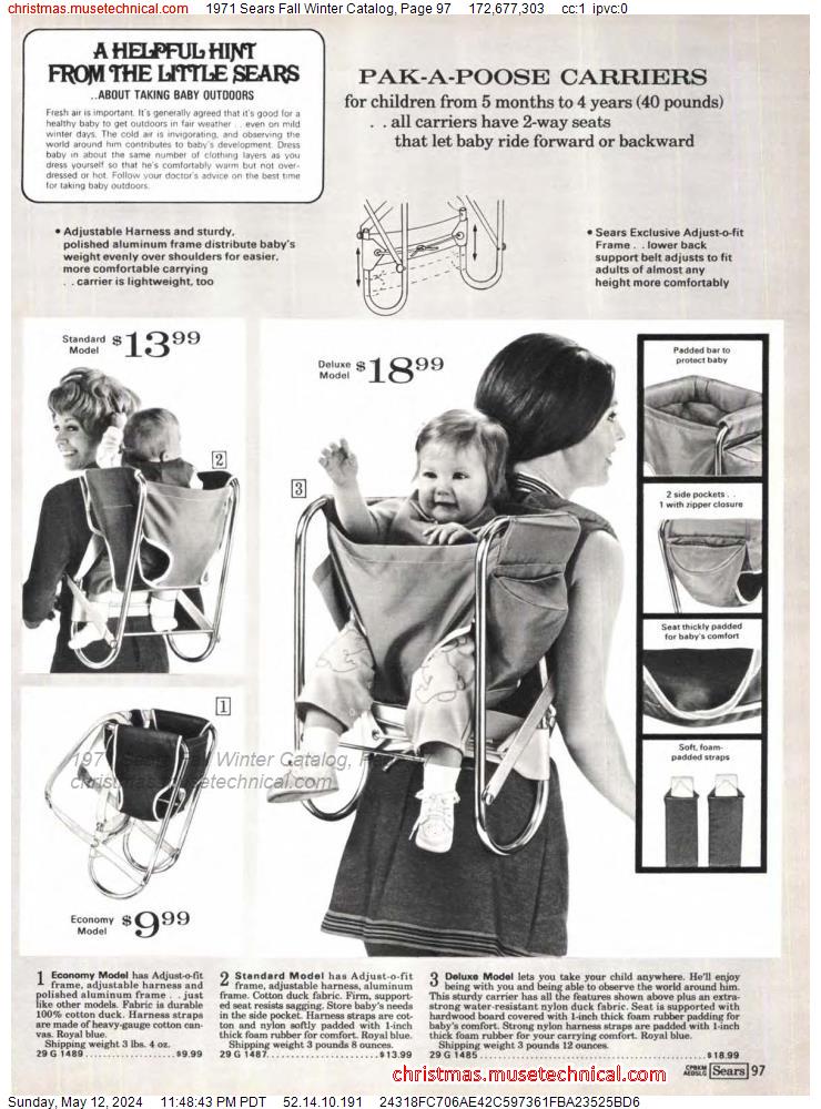 1971 Sears Fall Winter Catalog, Page 97