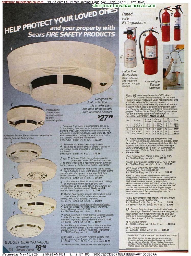 1986 Sears Fall Winter Catalog, Page 742