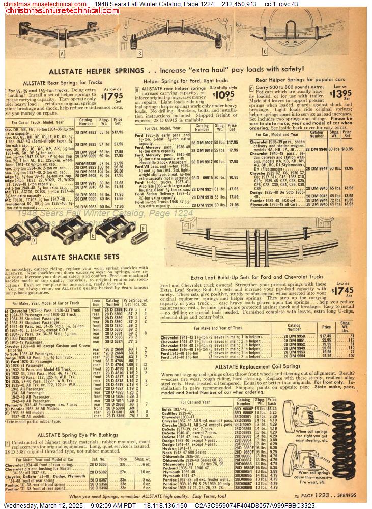 1948 Sears Fall Winter Catalog, Page 1224