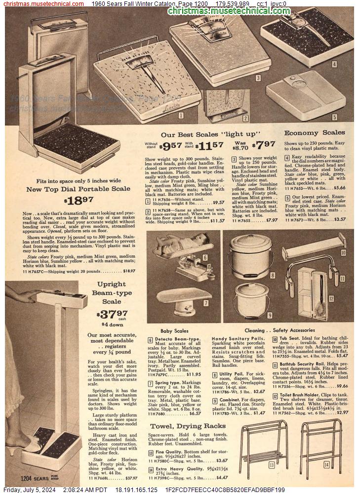 1960 Sears Fall Winter Catalog, Page 1200
