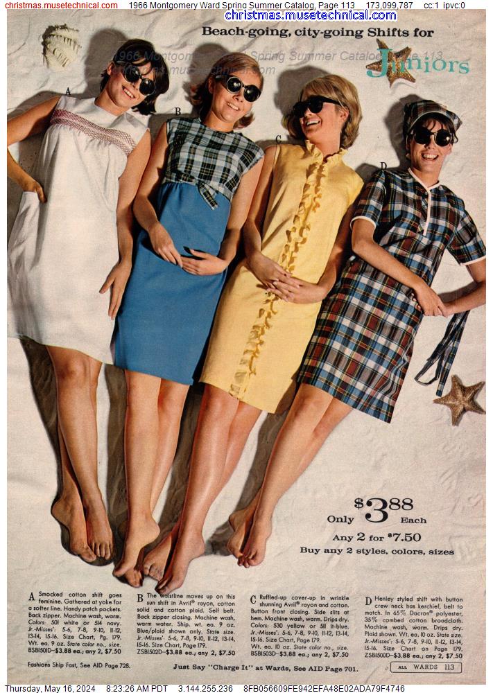 1966 Montgomery Ward Spring Summer Catalog, Page 113