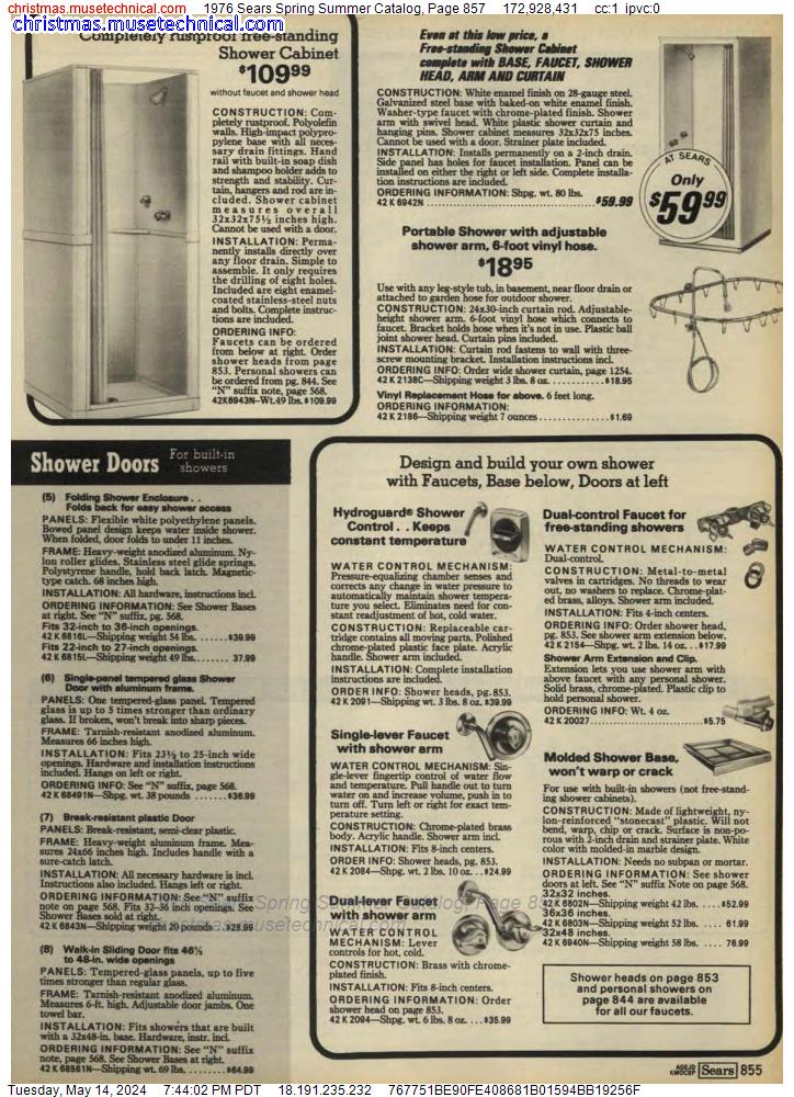 1976 Sears Spring Summer Catalog, Page 857