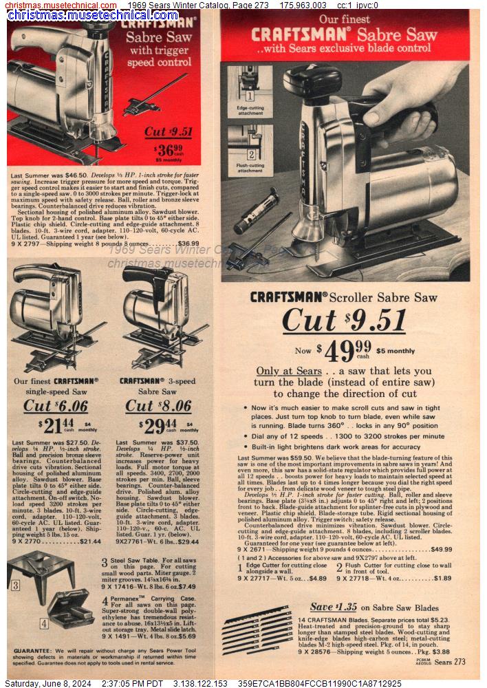 1969 Sears Winter Catalog, Page 273