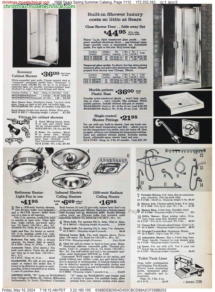 1966 Sears Spring Summer Catalog, Page 1112