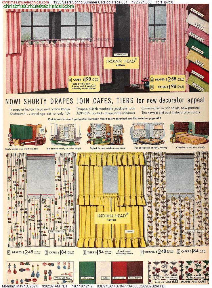 1955 Sears Spring Summer Catalog, Page 651