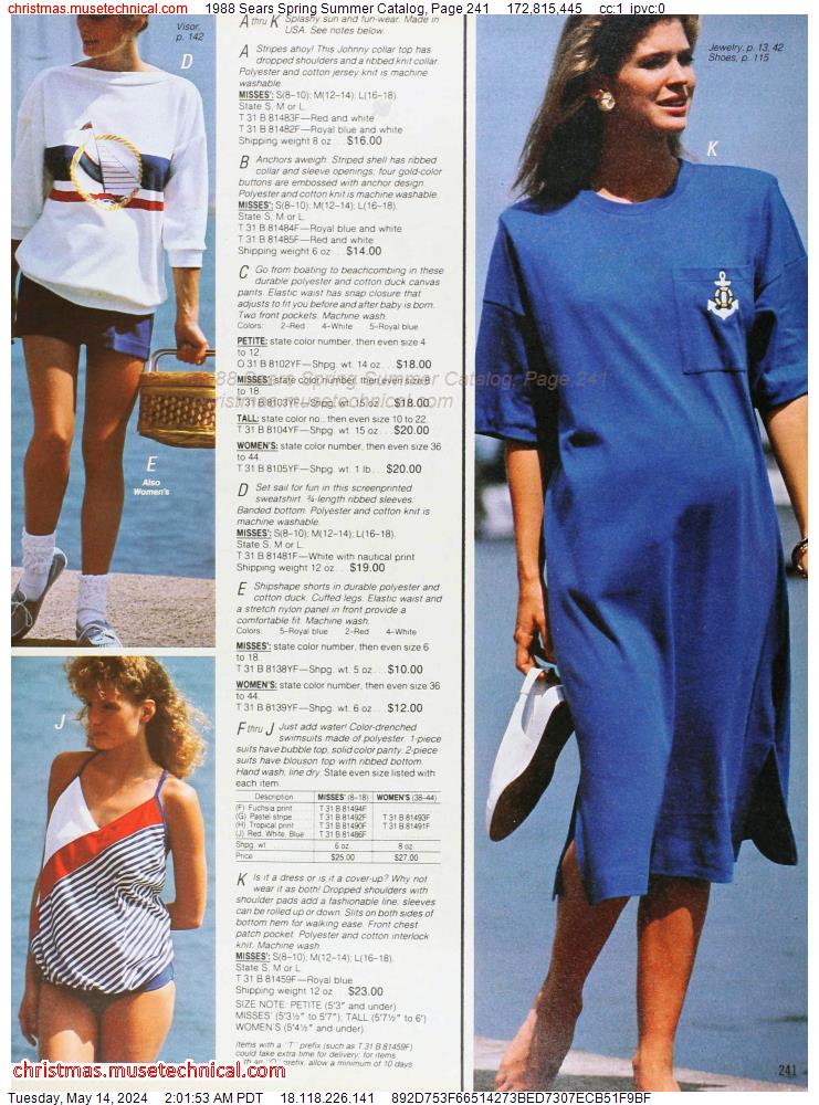 1988 Sears Spring Summer Catalog, Page 241