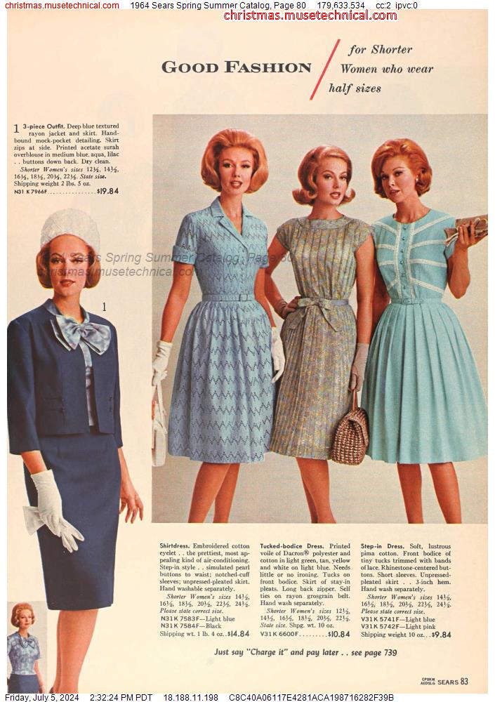 1964 Sears Spring Summer Catalog, Page 80