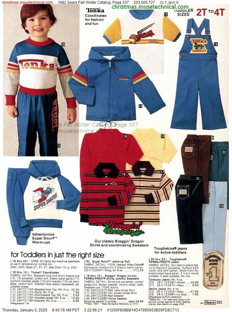 1982 Sears Fall Winter Catalog, Page 337